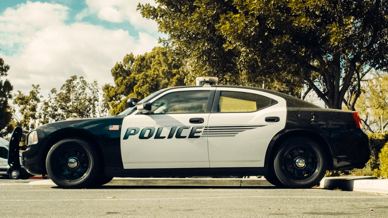 A Police Car on the Road